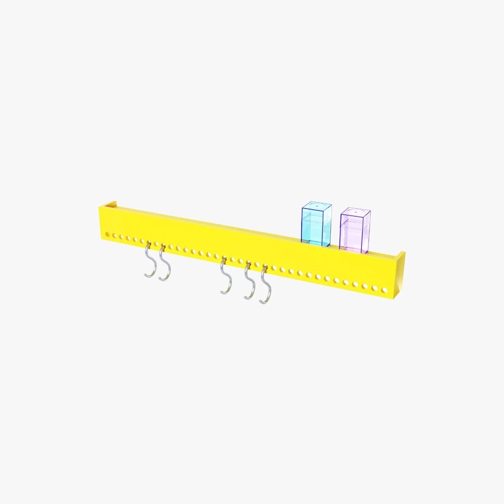 Nomess SO-HOOKED WALL RACK 90 Yellow SHELF ONLY *Missing Parts